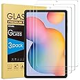 Sparin Pack of 3 protective films, compatible with Samsung Galaxy Tab S6 Lite, 10.4 inches, tempered glass film with position