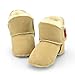 Sheepskin baby booties beige with adjustable velcro 1-Velcro (100% Genuine Merino Sheepskin) 0-6 month