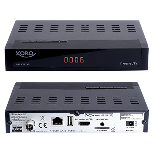 HB DIGITAL DVB-T/T2 SET: Xoro HRT 8730 DVB-T/T2 Receiver + HDMI Kabel mit Ethernet Funktion und vergoldeten Anschlüssen (Full HD, HEVC/H.265, HDTV, HDMI, USB 2.0 DVBT DVBT2 DVB-T2) - 2