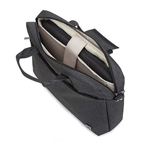 Caison Wasserdicht Laptop Tragen Handtasche Computer Schulter Messenger Kreuzkörper Tasche Bag fuer 15″ 15.6 Zoll Computer (Dunkel Grau) - 4