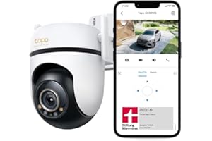 Tapo C530WS 360° Überwachungskamera Außen, 3K 5MP, Starlight Farbe Nachtsicht, KI-Erkennung, Bewegungsverfolgung, WLAN oder Ethernet, microSD-Karte bis zu 512 GB