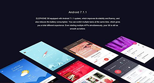 Elephone S8- 4G Smartphone ohne Vertrag, 6.0 Zoll, Android 7.1.1, Deca-Core Helio X25 CPU Mali T880 2.5GHz , 4GB RAM 64GB ROM, 4000mAh, Fingerabdruckerkennung, Dual Kamera, Dual SIM (Blau)
