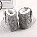 Koly Baby Girls Winter Warm Soft Sole Crib Button Flats Cotton Boot Toddler Prewalker Shoes