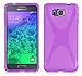 Produktbild Cadorabo Hülle kompatibel mit Samsung Galaxy Alpha Hülle in Flieder VIOLETT Handyhülle aus flexiblem TPU Silikon im X-Line Silikon Schutzhülle