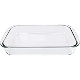 NUTRIUPS Small Glass Baking Dish for Oven, 1L Rectangular Lasagne Dish, Ovenproof Roasting Dish