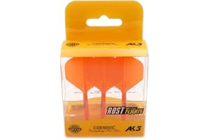 CUESOUL Rost - Albero per Freccette Integrato e Piume Standard/Goccia a Pera/Forma Sottile con Motivo Accattivante, Set di 3 Pezzi