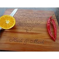 Personalisierte Schneidebrett Handgefertigt ICH LIEBE DICH. I LOVE YOU. Frühstücksbrettchen