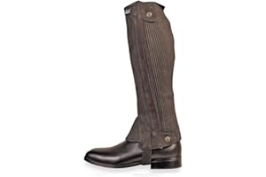 Umbria Equitazione Ghetta Adulto in Materiale Scamosciato Modello Amara M, Nero