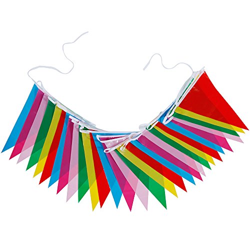 Faburo 10 Meter 30 Flags Multicolor Doubled-sized Bunting Banner High Qualitu PVC Party Decoration reviews Faburo 10 Meter 30 Flags Multicolor Doubled-sized Bunting Banner High Qualitu PVC Party Decoration