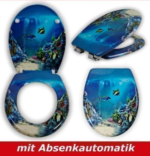 Wc Sitz mit Absenkautomatik Toilettensitz Toilettendeckel Aquarium