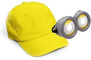 MFAZ Morefaz Ltd Okulary Minion, kostium Despicable Me, okulary do okularów – dorosłych, żółta czapka, czapka