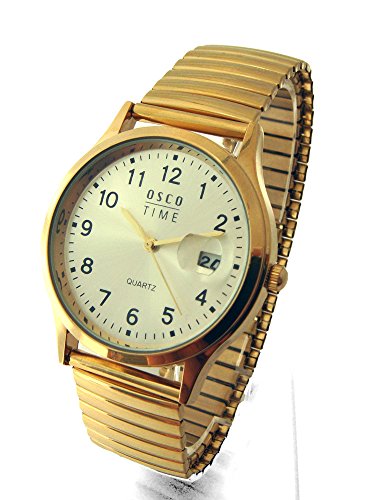 OSCO Klassik Herren Armbanduhr Zugband Goldfarben 04648008 OSCO Klassik Herren Armbanduhr Zugband Goldfarben 04648008