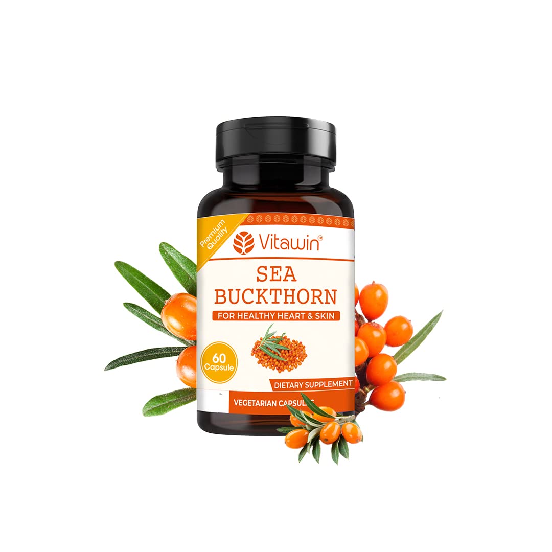 Vitawin Sea Buckthorn For Healthy Heart, Immunity Power, Skin Care & Body Detox, Natural Herbal Nutrition Supplement, Veg - 6