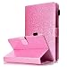 Produktbild MYTHOLLOGY Universal Hülle für 9-10 Zoll Tablette, Bling Glitter Sparkle PU Leder [Kartensteckplätze] [Standfunktion], Schutzhülle für iPad Pro 10.5 2017 - Rosa