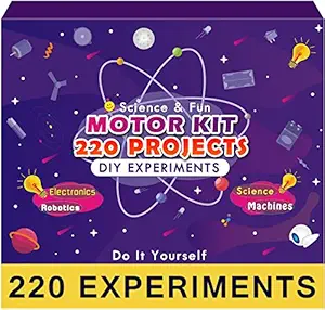 Science & Fun 220 Experiments Motor Kit - Science & Fun Robotics Electronics DIY Science Activity kit