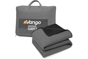 Vango Universal Tent Carpet, Luxury Camping Rug with Soft Woven Nylon Top & Insulating Foam Mid-Layer, Waterproof Non-Slip PE Base, Easy Clean Groundsheet Protector with Carry Bag
