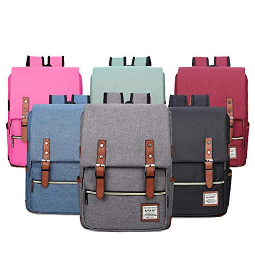 Tibes Unisex Schule Rucksack Gro  e Studenten Schwarz