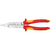 KNIPEX Pliers for electrical installations with insulated chrome board with multi-component sleeves, according to VDE standar