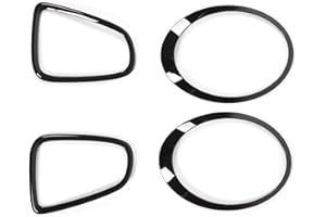 CCYLEZ Griglia del Faro Surround Trim Kit per Mini 2Gen R56 R57 R58 R59 S JCW 2007‑2015 Cornice del fanale Posteriore Surround Copertura Anteriore Posteriore del Faro Guard Trim
