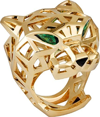Panther Pear Emerald Yellow Gold Finish On 925 Sterling Silver Engagement Wedding Unisex Jewelry Ring All Sizes