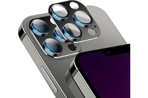 Niboow Kameraschutz Kompatibel mit iPhone 13 Pro/13 Pro Max, Anti-Kratzer HD Klar Kameraschutz, Aluminiumlegierung Schutzglas Kamera Linse Schutzfolie Kompatibel mit iPhone 13 Pro/13 Pro Max - Schwarz
