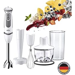 Braun MQ5037WH Sauce+ Mixeur Plongeant Blanc 10 x 5,7 x 40 cm
