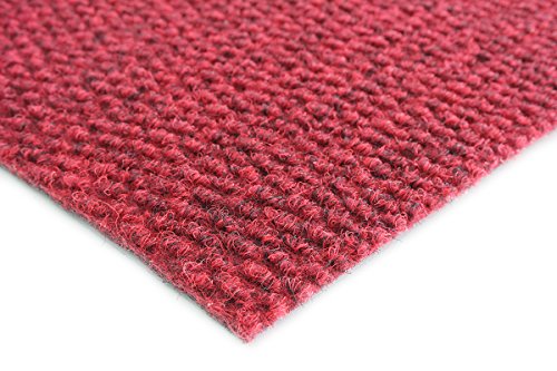 Schmutzfangläufer PICOLLO in Meterware – Rot, 100x150cm ✓ Rutschfest ✓ Robust ✓ Pflegeleichter Schmutzfangteppich | Effektiver Küchen-Läufer, Schmutzläufer | Schwere Eingangsmatte, Sauberlaufmatte | Schmutzfangmatte für Flur & Eingangsbereich - 2