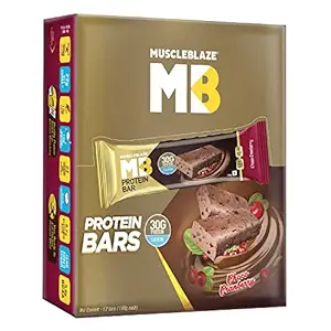 MuscleBlaze Hi-Protein Bar (30g Protein), 12 Piece(s) / Pack Choco Cranberry