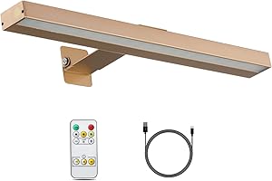 VIGMOJ Wireless Picture Light with Remote Control, Picture Lighting Rechargeable with 3 Lighting Modes, LED Magnetic Dart Lamp with Timer, Battery Picture Light for Painting, Photo, Portrait