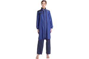 AllMonyba Frauen Muslim Badeanzug 3 Stück Set Islamische Sport Bademode Beachwear Full Cover Burkini mit Badekappe