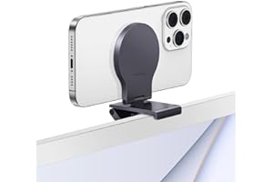 Stouchi Soporte de cámara de continuidad para Monitor de Escritorio, Compatible con iMac, Soporte de cámara Web para iPhone con mag-Safe, Soporte de cámara de iPhone, Soporte de Monitor Ajustable