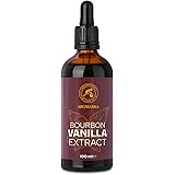 Estratto Vaniglia Bourbon 100ml - Flacone in Vetro Scuro con Contagocce - Essenza di Vaniglia per Cucinare e Cuocere - Vegano