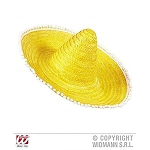 Moderno Sombrero mexicano / Sombrero en amarillo con gracioso Pom en el borde