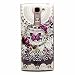Produktbild Für LG Magna H502 Hülle, MUTOUREN für LG Magna H502 /G4c H525N /G4 Mini/C90 Schutzhülle Crystal Kirstall Handyhülle Case Cover TPU Silikontasche Transparent Ultra dünne Gel Anti-scratch hinten Tasche Etui Bumper Weiß - Kranz und Schmetterling lila