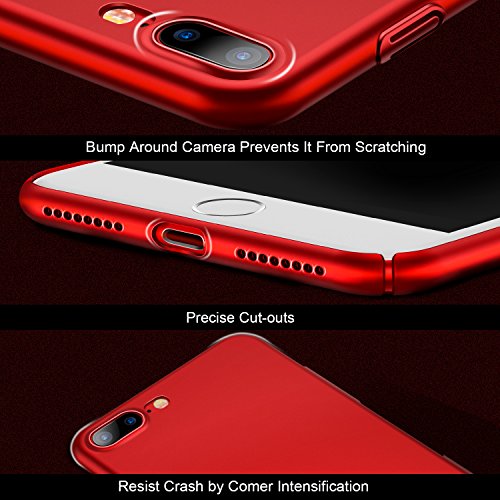 Humixx Funda iPhone 8 Plus  Funda iPhone 7 Plus Carcasa iPhone 8 Plus Alta Calidad Ultra Slim Anti-Rasgu  o y Resistente Huellas Dactilares Totalmente Protectora Caso de Pl  stico Duro Cover Case para Apple iPhone 7 Plus iPhone 8 Plus Skin Series 