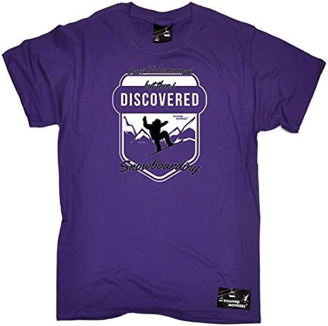PREMIUM Powder Monkeez Men's I Used To Be Snowboarding T-SHIRT tee fashion funny apres snowboard clothing gift presents accessories for him her christmas birthday