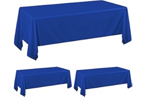 Pesonlook 2Pack Royal Blue Tablecloths for 6 Foot Rectangle Tables 60 x 102 Inch Rectangle Table Cloth Polyester Fabric Washable Table Cloth for Wedding Reception Banquet Party Restaurant