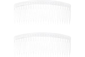 MEKEET Hair Slides for Women 2Pcs Clear Plastic Hair Comb, 12.5cm/4.9inch, Perfect for Long Hair, Ladies & Girls
