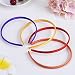 Mudder 10 mm Baby Girl Plastic Satin Covered Headbands Ribbon Covered Hairbands Hair Accessory, 10 Pieces, Multicolor