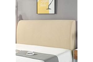 Kamanan Copritestiera Letto Cover Testata Letto Lavabile Fodera Testata Letto Estensibile Fodera Elastica Protezione Antipolvere per Testiera Imbottita per Camera da Letto (Giallo, 170-190cm)