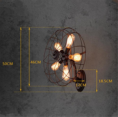 BZJBOY Lámparas de pared Wall Light Vintage Industrial LOFT Lámpara de