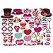 Produktbild WSDF 40 lustige Foto-Requisiten, Valentinstag, Hochzeit, Party, DIY Foto-Requisiten, Schnurrbart, Hüte, Brille, Mund, Krone, Ring, Foto-Requisiten, Party-Zubehör, As is Shown, Free Size