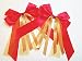 Produktbild CaPiSo® 2 x Schleife Handarbeit 20 x 30 cm in verschiedenen Farben (2 Stück rot-gold mit Tüll)