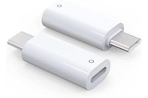 TechMatte USB C Pencil Adapter Designed for Apple Pencil 1st Generation, Only Compatible with iPad 10th Generation,Male USB-C to Female Lightning Pencil Charging Adapter (2 Pack)
