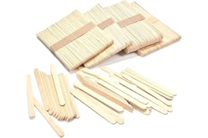 SQUADO Bastoncini in Legno Naturale per Lecca Lecca e Gelati, o per fai da te, hobby, 11x1 cm, Set da 100 Pezzi