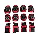 Produktbild Kinder Protektoren Palm Knie Ellenbogen Unterstützung Brace Black Red 2 Sets