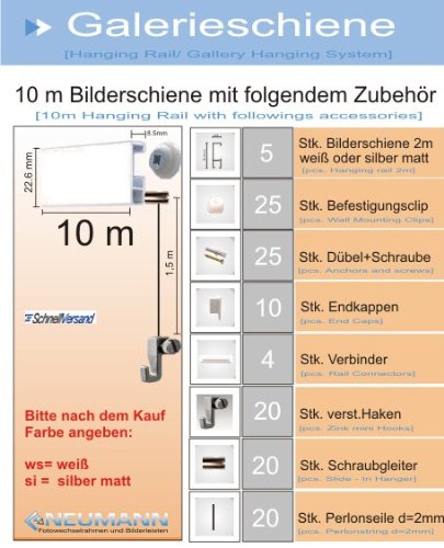 Galerieschiene 10m - 2