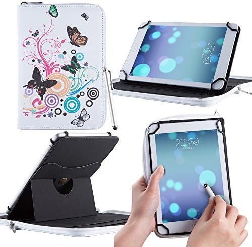 Casezilla Hello Kitty 7 inch Tablet Universal EVA Hard Shell Folio Case - Rainbow Butterfly Swirl