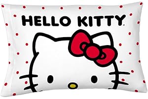 Hello Kitty Beauty Jedwabista satynowa standardowa poszewka na poduszkę 20 x 30 cm, do włosów i skóry, (oficjalny produkt licencjonowany) od Franco