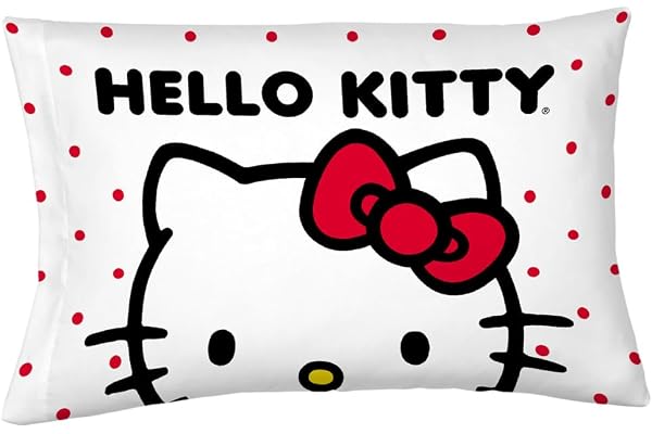 Hello Kitty Beauty silkeslent satinörngott i standard 20 x 30 för hår och hud, (officiell licensierad produkt) av Franco